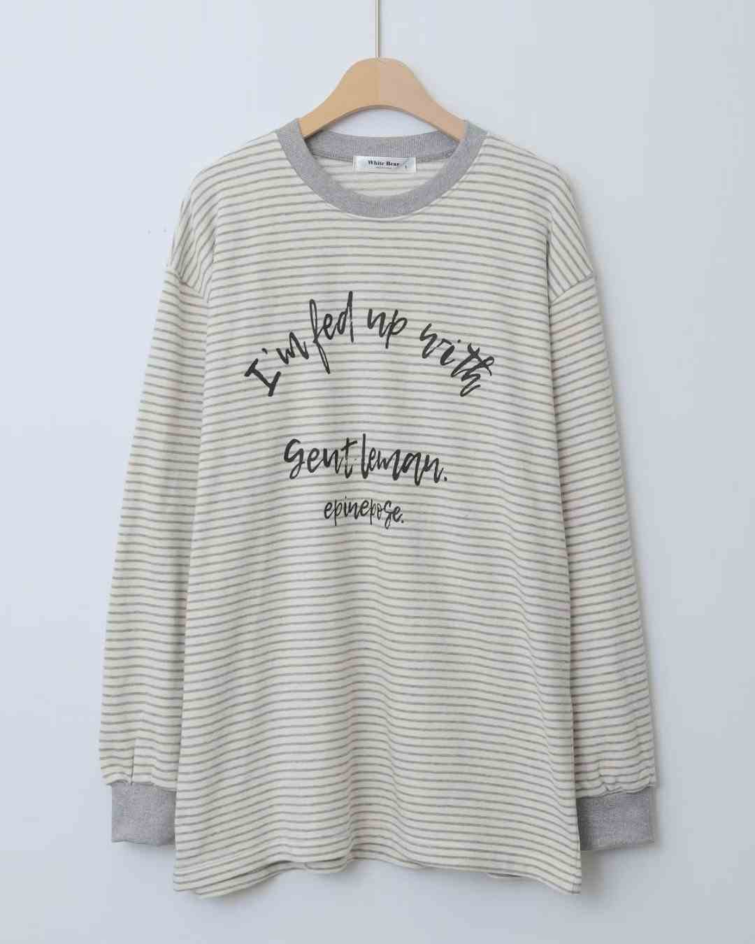 WHITE BEAR東大門直郵㊣女士新款休閑26春夏職業人氣長袖T恤WHITE BEAR長袖T恤