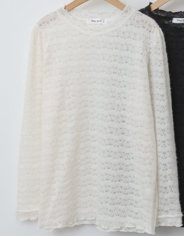 WHITE BEAR東大門直郵㊣女裝新品熱賣26春夏時尚職業長袖T恤WHITE BEAR長袖T恤