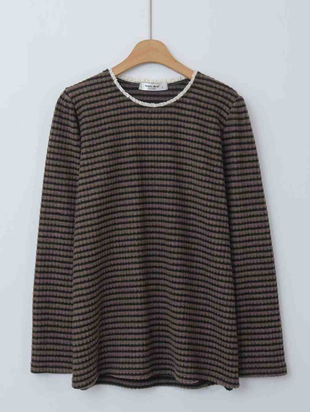 WHITE BEAR東大門直郵㊣女士新品26春夏職業休閑熱賣長袖T恤WHITE BEAR長袖T恤