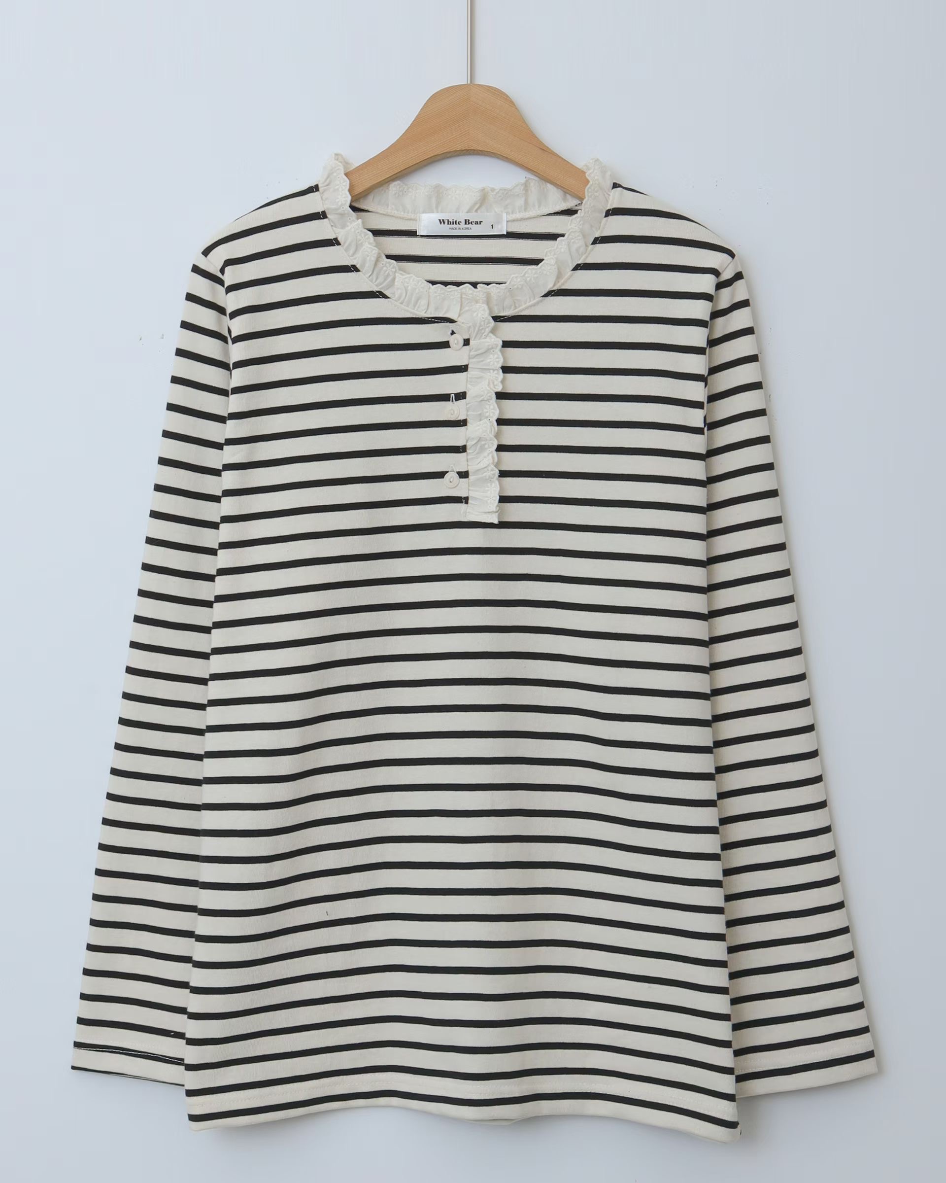 WHITE BEAR東大門直郵㊣女士新款休閑人氣推薦真品長袖T恤WHITE BEAR長袖T恤