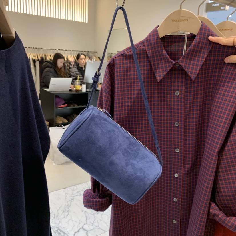 SELF SERVICE㊣東大門實拍女裝新款推薦熱賣手提包迷你包麂皮SELF SERVICE手提包