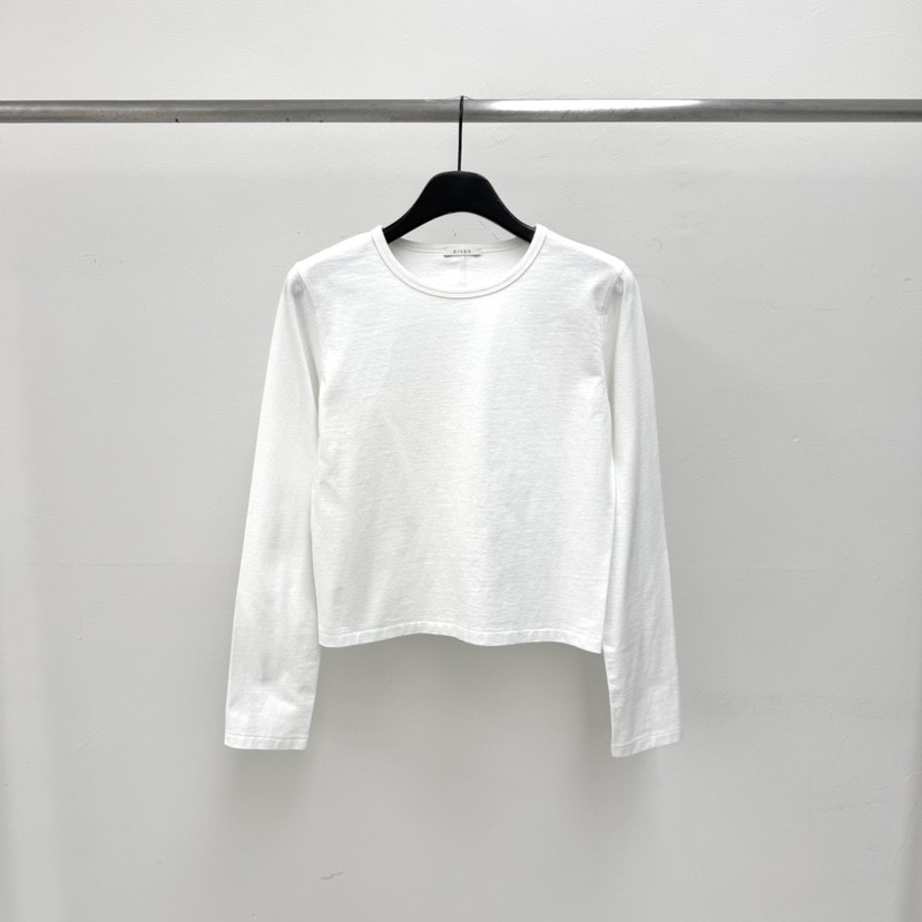 RIVER㊣東大門實拍女士新品職業26春夏休閑長袖T恤網眼春款WATER/RIVER長袖T恤