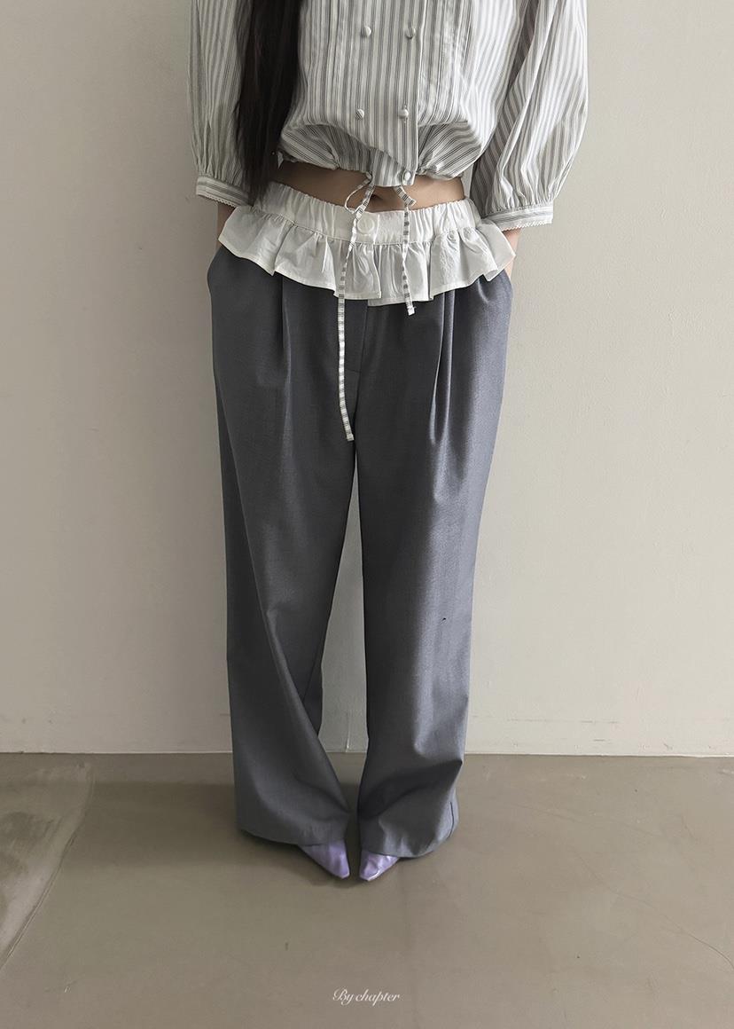 BY CHAPTER韓國直郵㊣女士新款推薦熱賣職業26春夏休閑褲春款BY Chapter休閑褲