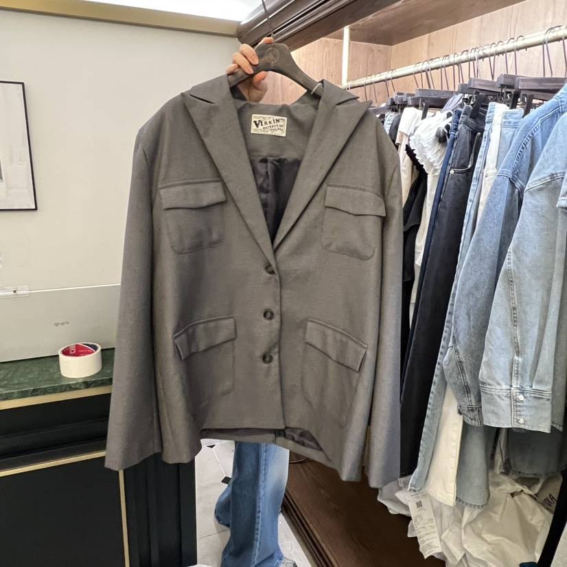 VIRKIN東大門直郵㊣女士新款熱賣人氣推薦休閑職業夾克口袋VIRKIN夾克