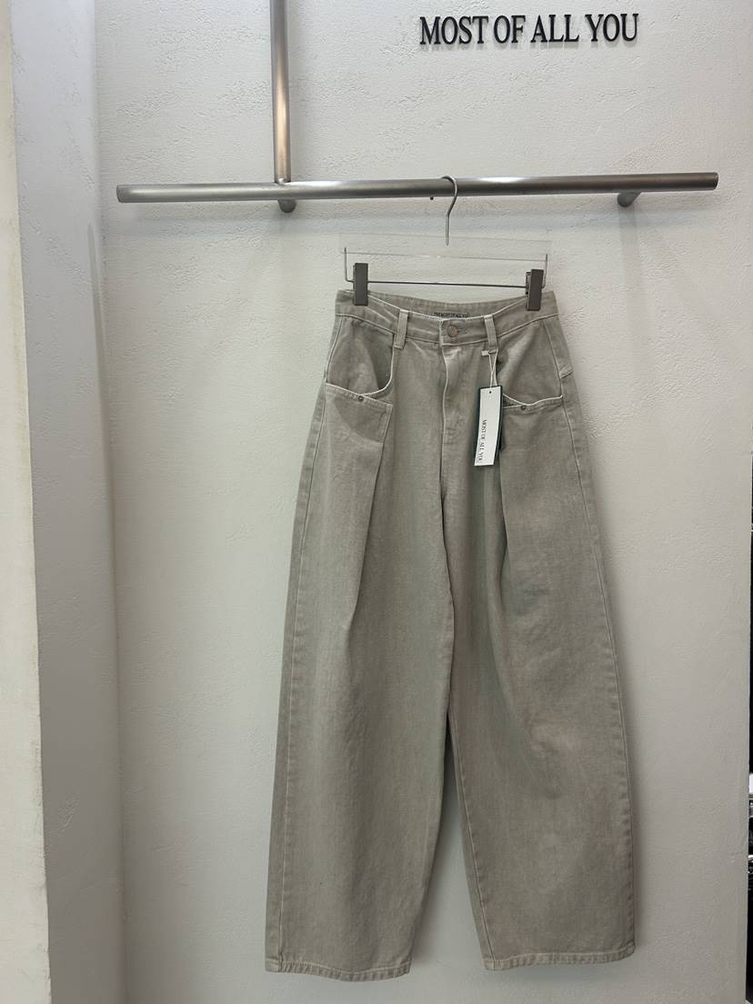 MOST OF ALL U㊣東大門實拍女士新品26春夏牛仔褲雙排扣春款MOST OF ALL U牛仔褲