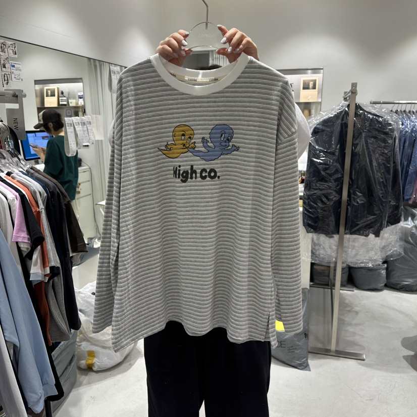 COMBO韓國代購㊣女士新品休閑時尚26春夏推薦職業長袖T恤春款COM_BO長袖T恤