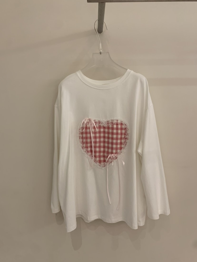 MIMME/LOOKK韓國代購㊣女裝新品26春夏推薦長袖T恤春款格紋MIMME/LOOKK長袖T恤