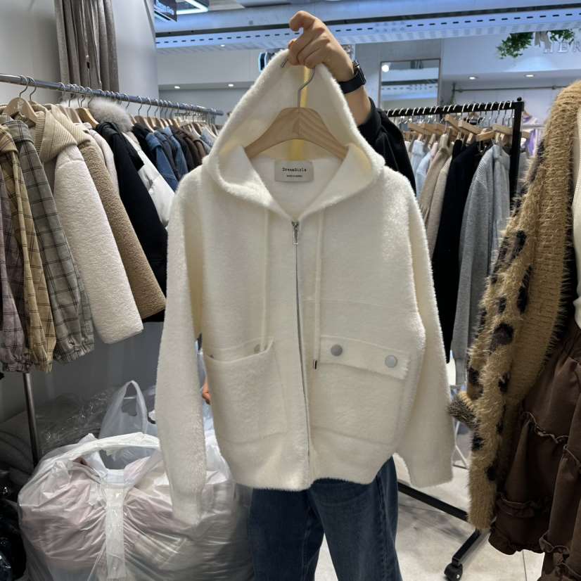 DREAM GIRIS/HOT PLACE㊣東大門實拍女裝新品職業衛衣口袋貂皮DREAM GIRIS/HOT PLACE衛衣