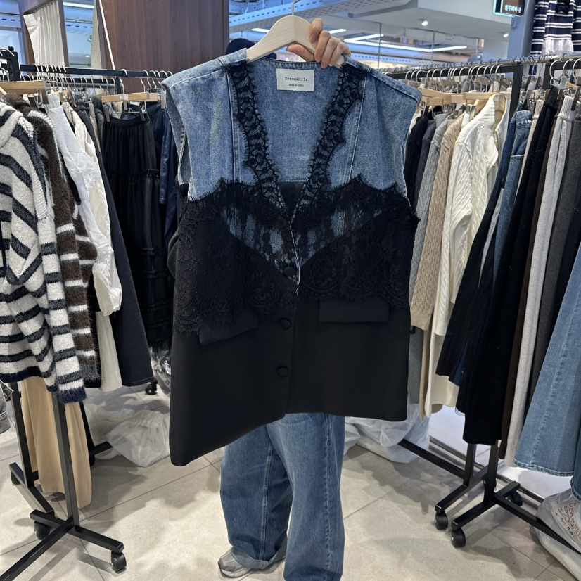 DREAM GIRIS/HOT PLACE㊣東大門代購女士新品時尚馬甲蕾絲DREAM GIRIS/HOT PLACE馬甲