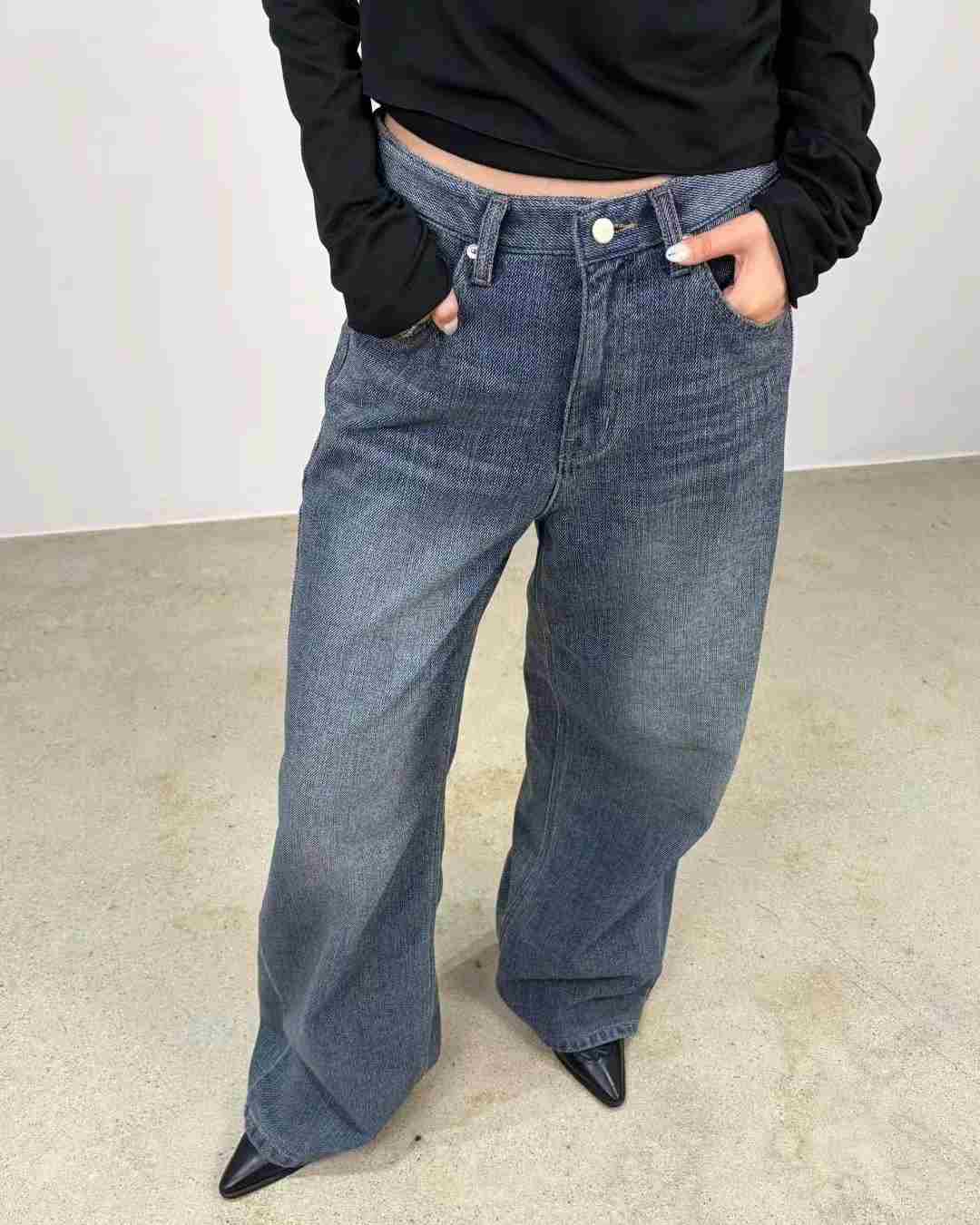 VIVITIKO韓國直郵㊣女士新品休閑熱賣時尚26春夏人氣牛仔褲VIVITIKO牛仔褲