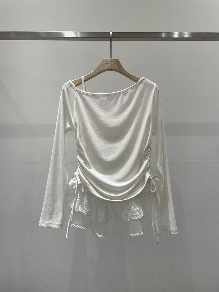 RE STYLE-Q㊣東大門實拍女裝新品推薦職業人氣長袖T恤春款RE STYLE長袖T恤