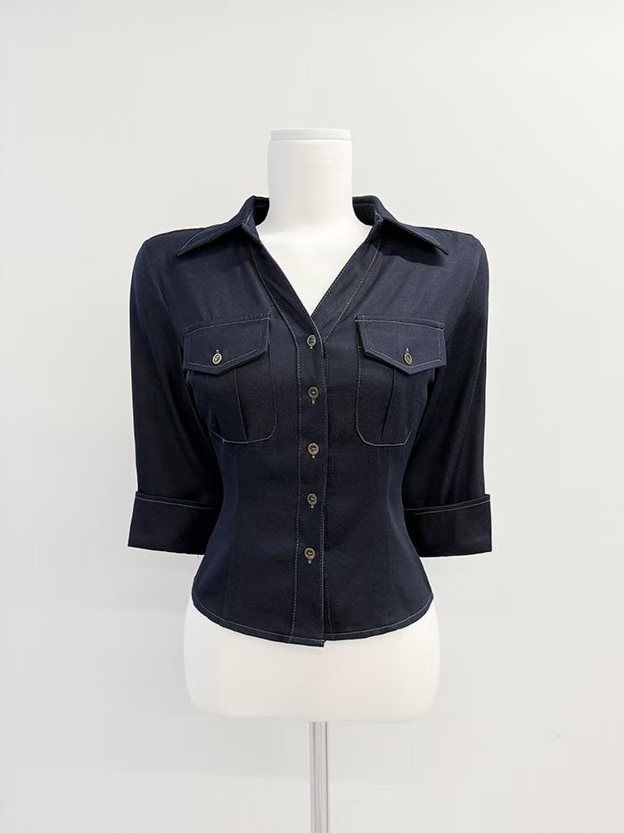 IT韓國直郵女裝新品真品26春夏推薦時尚職業休閑襯衫蕾絲衫IT襯衫/蕾絲衫