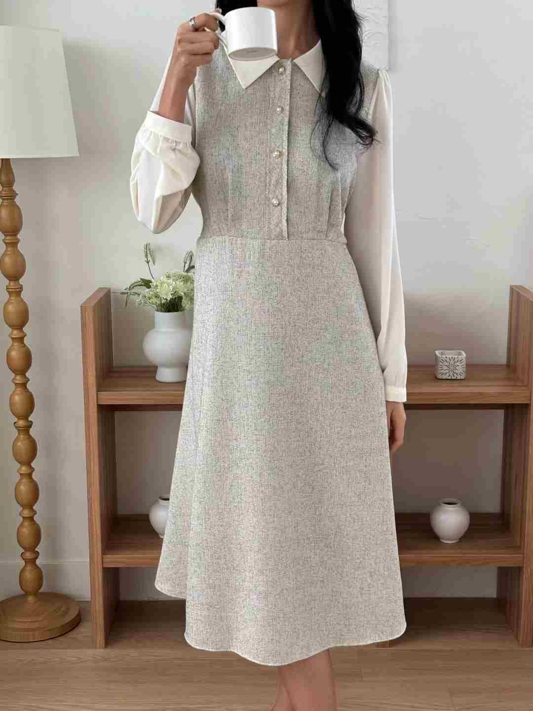 YANGPA東大門直郵女士新款職業休閑26春夏熱賣時尚連衣裙YANGPA連衣裙