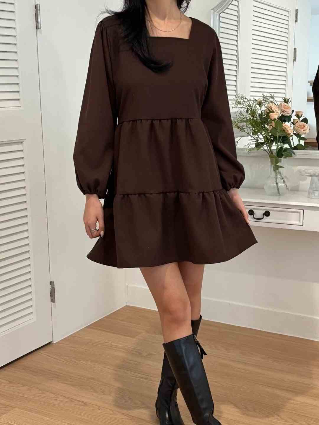 YANGPA韓國代購女裝新款26春夏人氣熱賣推薦真品時尚連衣裙YANGPA連衣裙