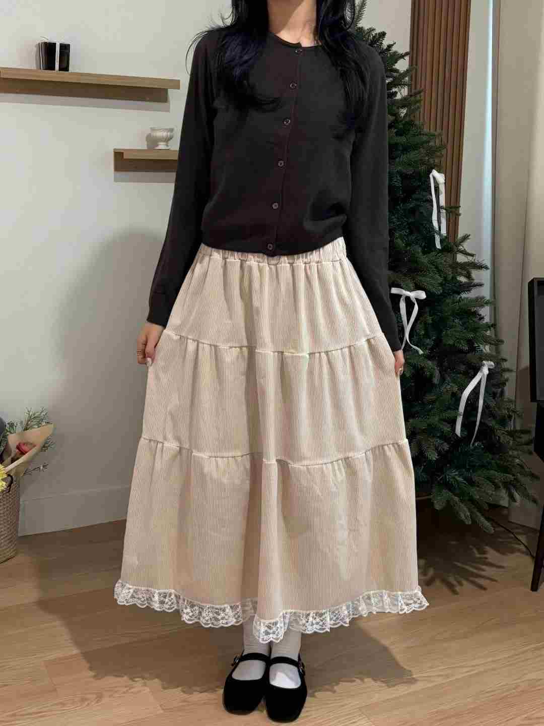 YANGPA韓國代購女裝新款26春夏人氣推薦時尚熱賣休閑長裙YANGPA長裙