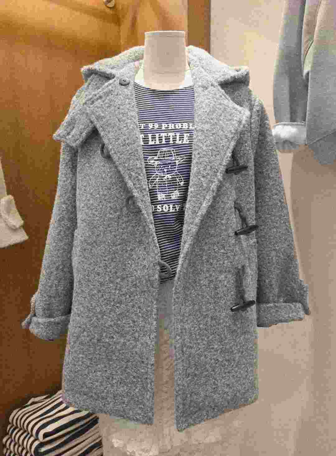 ONETOP東大門代購女士新款熱賣時尚人氣休閑中長款大衣兜帽ONETOP中長款大衣