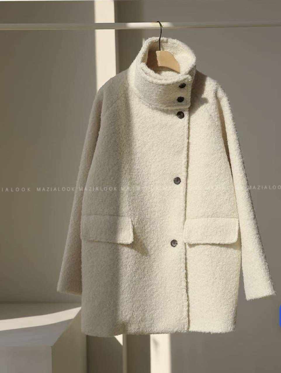 ONETOP東大門代購女裝新品熱賣人氣休閑中長款大衣含腰帶ONETOP中長款大衣