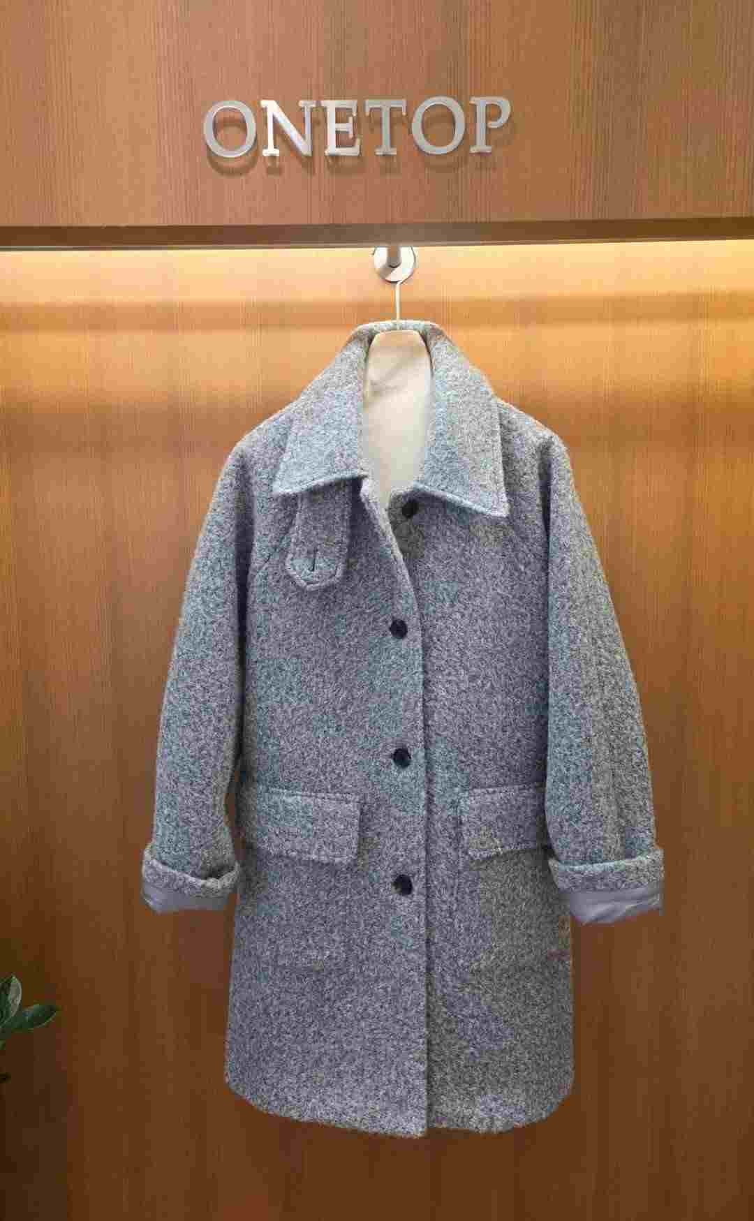 ONETOP韓國直郵女士新款推薦26春夏職業熱賣休閑中長款大衣ONETOP中長款大衣
