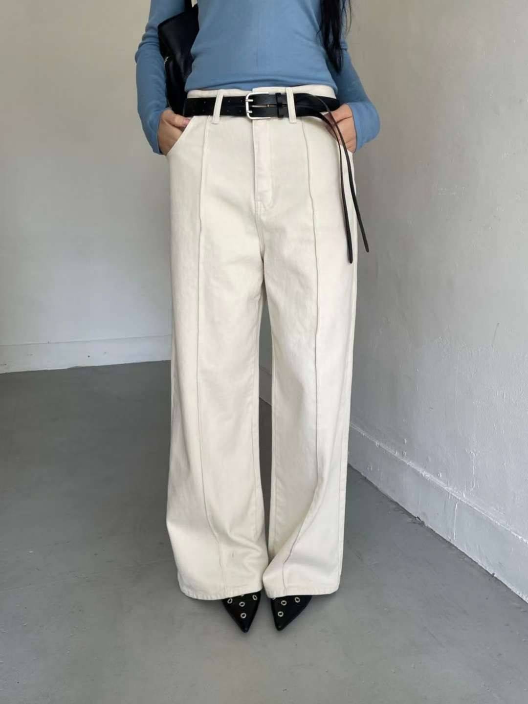 MISSJEAN韓國直郵女裝新款休閑人氣職業推薦牛仔褲不含腰帶MISSJEAN牛仔褲