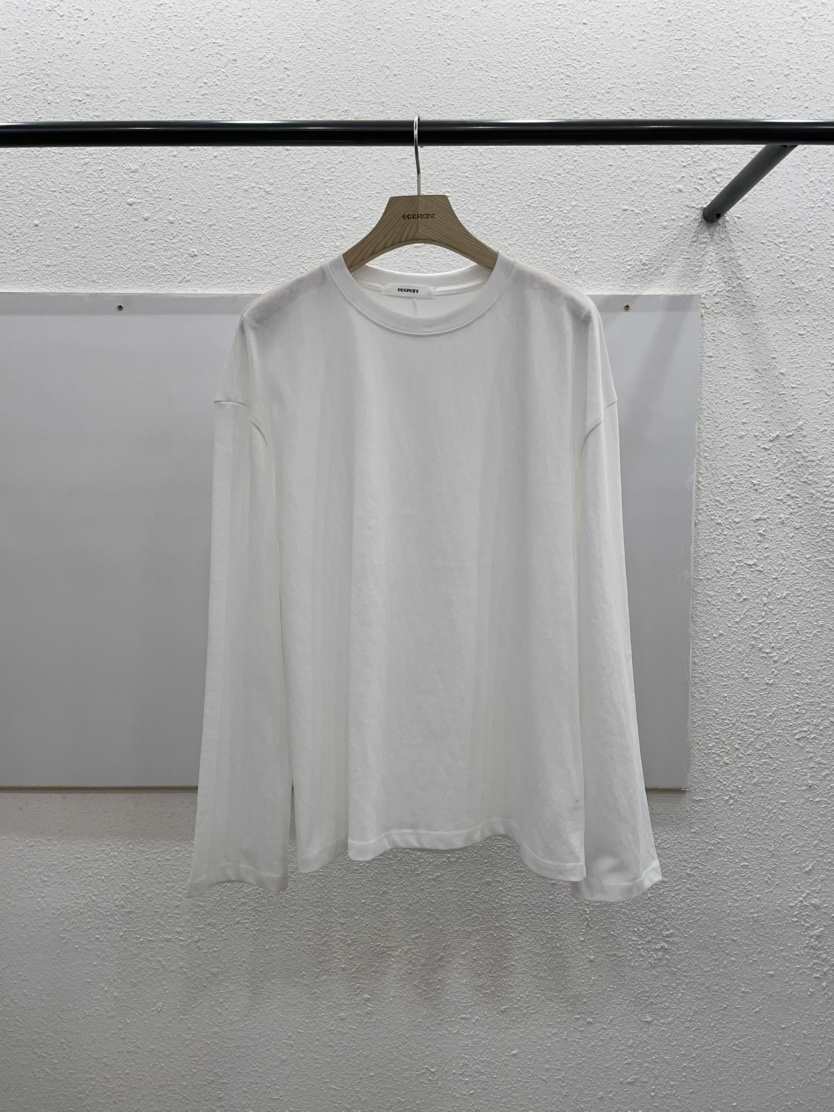 EGGPLANT東大門直郵女士新品時尚熱賣推薦職業長袖T恤褶裥EGGPLANT長袖T恤