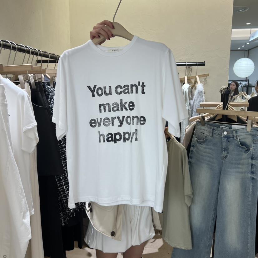 W AND J韓國代購女裝新款職業推薦真品時尚26春夏休閑T恤W AND JT恤