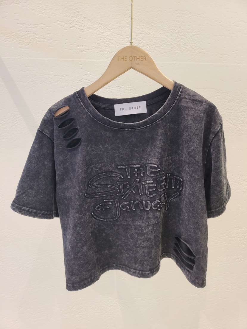 THE OTHER東大門實拍女裝新品職業推薦真品T恤春款復古短款THE OTHERT恤