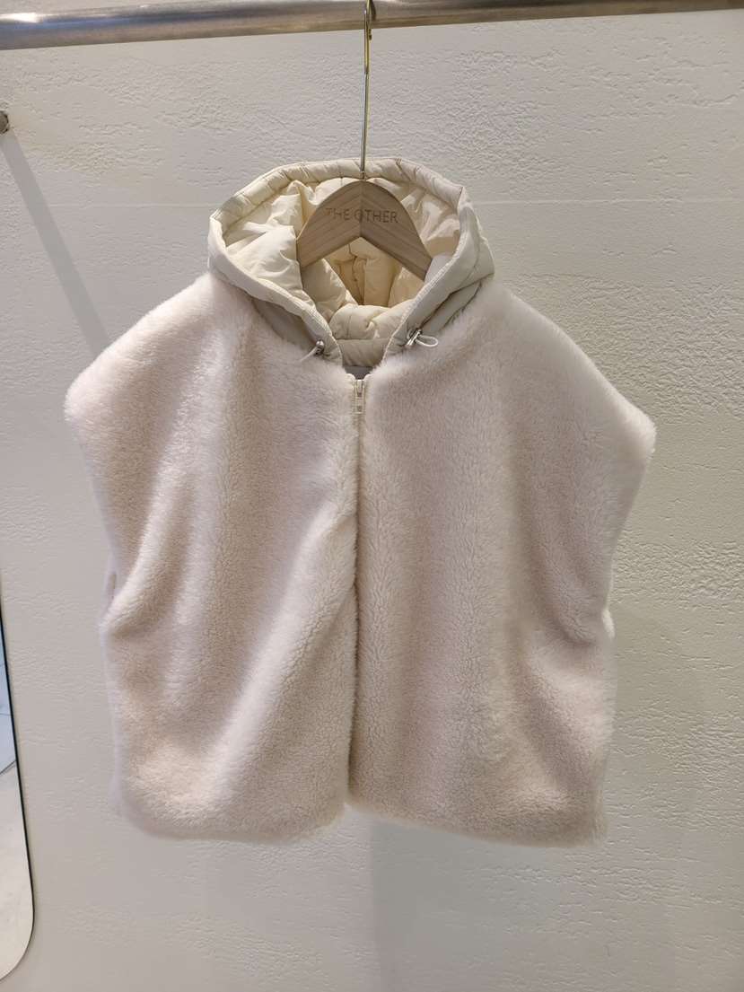 THE OTHER韓國直郵女裝新品熱賣職業人氣馬甲春款褶皺連帽THE OTHER馬甲