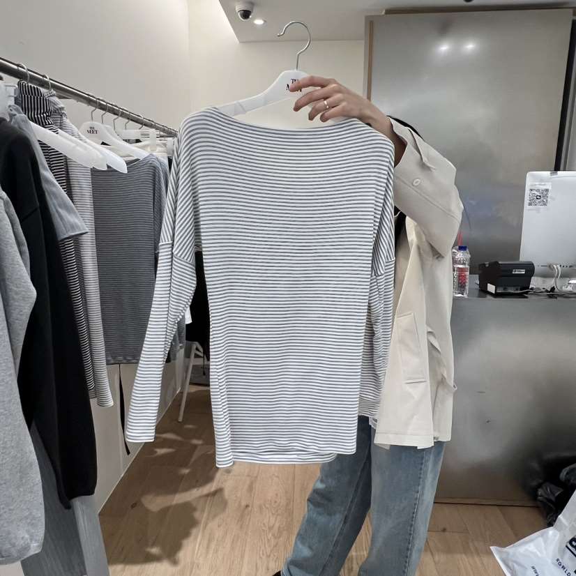 MEET ME韓國直郵女士新品休閑職業時尚推薦26春夏長袖T恤MEET ME長袖T恤