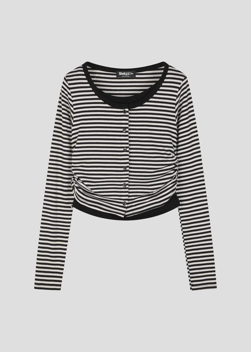 SHOTGUN東大門實拍女士新款時尚人氣推薦熱賣真品長袖T恤SHOTGUN長袖T恤