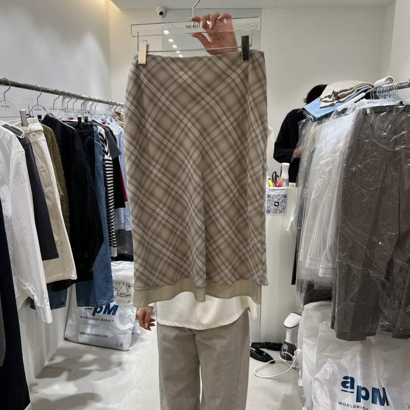 THE REST東大門實拍女士新款推薦真品時尚職業半身裙中短裙THE REST/UNNOEUD半身裙/中短裙