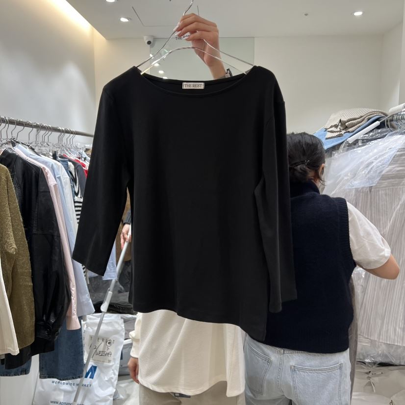 THE REST東大門實拍女士新款休閑人氣職業26春夏長袖T恤THE REST/UNNOEUD長袖T恤