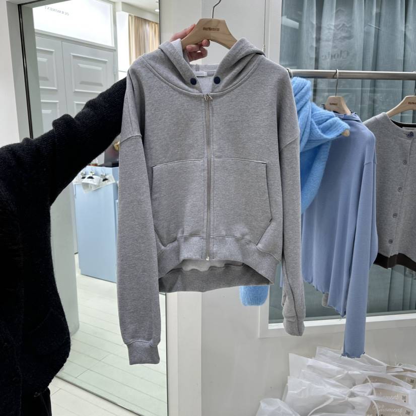 OURMOMENT韓國直郵女裝新款26春夏推薦時尚真品衛衣拉鏈春款OURMOMENT衛衣