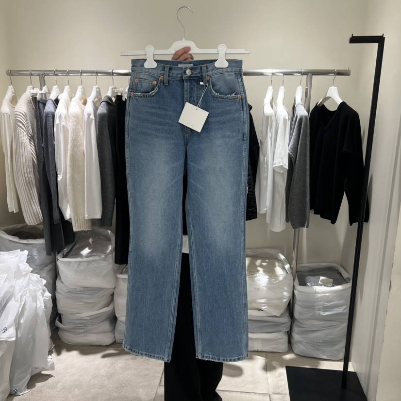 MASCULINE韓國直郵女裝新品推薦真品人氣職業牛仔褲直筒牛仔MASCULINE牛仔褲