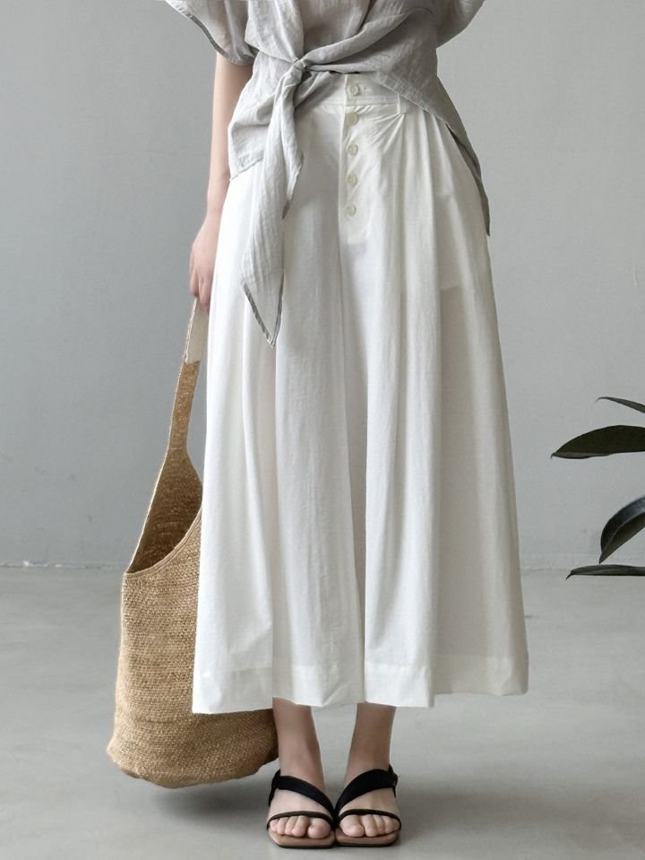 STAY HERE東大門直郵女裝新品26春夏推薦真品人氣長裙紐扣STAY HERE長裙