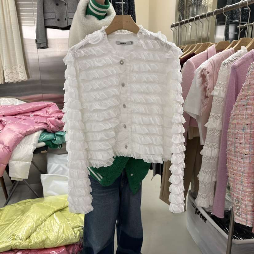 CORNER韓國代購女士新款職業26春夏時尚推薦襯衫蕾絲衫春款CORNER.302襯衫/蕾絲衫