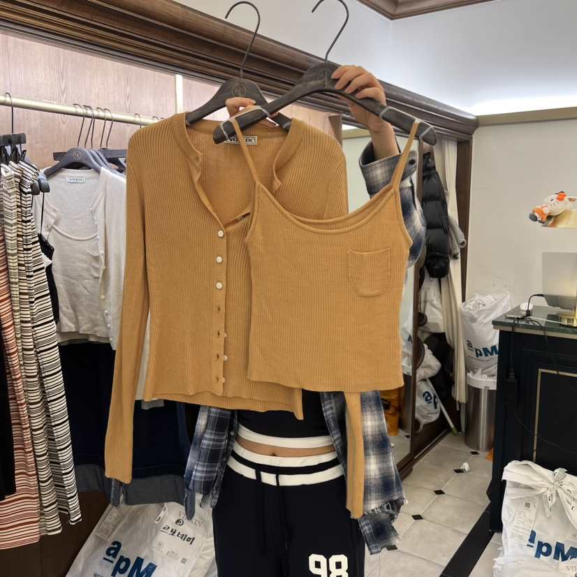 VIRKIN韓國代購女士新款休閑熱賣時尚人氣推薦套裝套裝開衫VIRKIN套裝