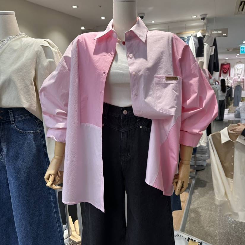 DELLING韓國直郵女士新品26春夏職業人氣熱賣襯衫蕾絲衫春款DELLING襯衫/蕾絲衫