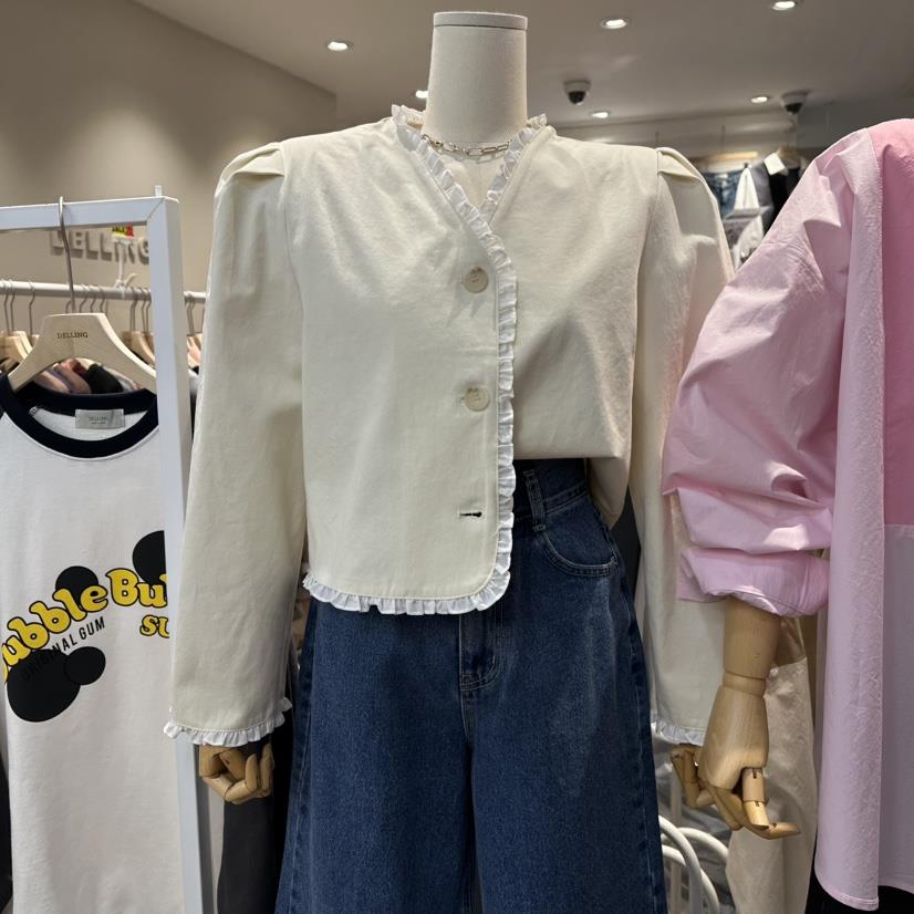 DELLING東大門實拍女裝新款人氣26春夏職業夾克羊毛衫春款DELLING夾克