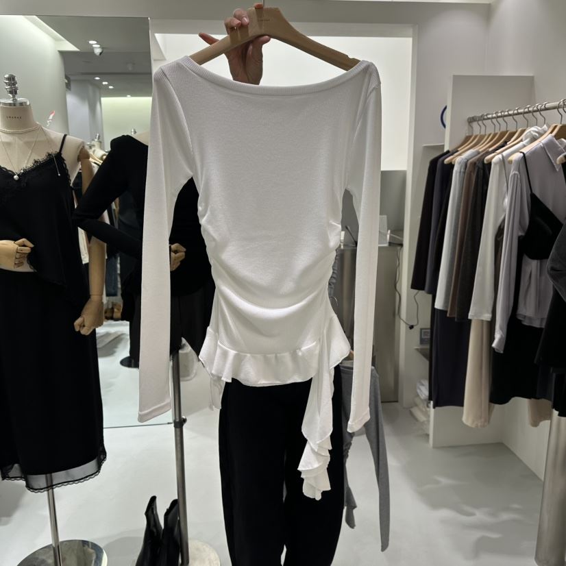 AHOY東大門實拍女士新款休閑熱賣推薦時尚人氣長袖T恤春款AHOY長袖T恤