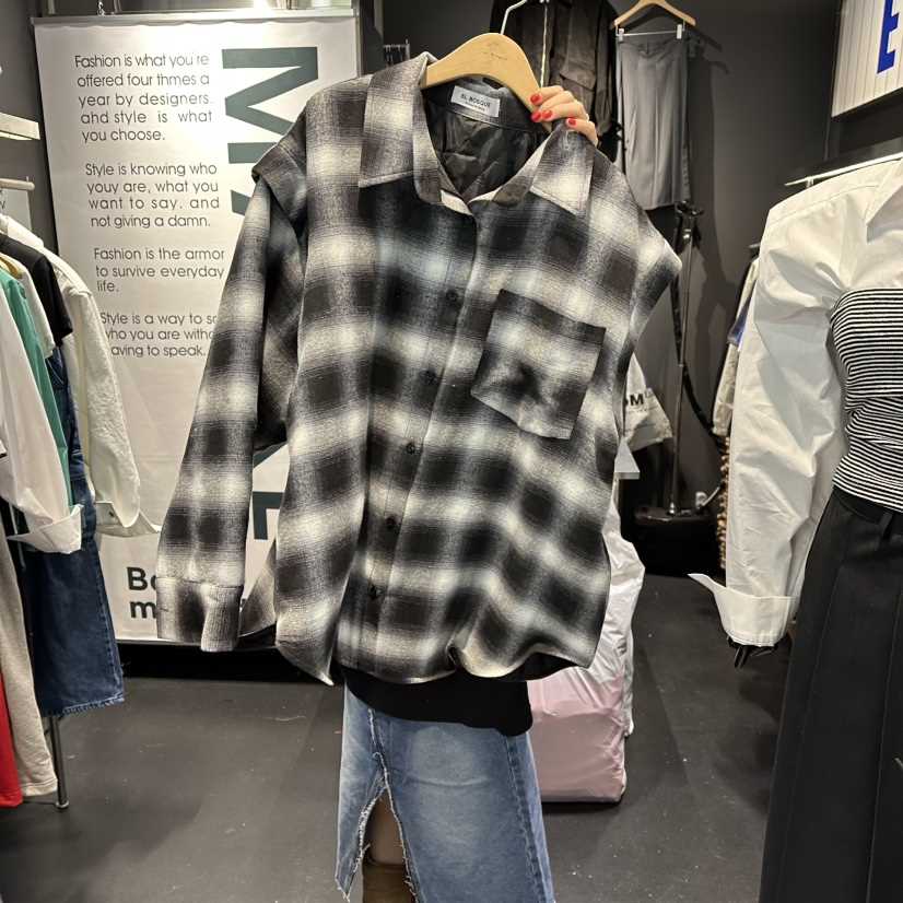 EL BOSQUE東大門直郵女裝新品26春夏襯衫蕾絲衫可拆卸春款EL BOSQUE襯衫/蕾絲衫