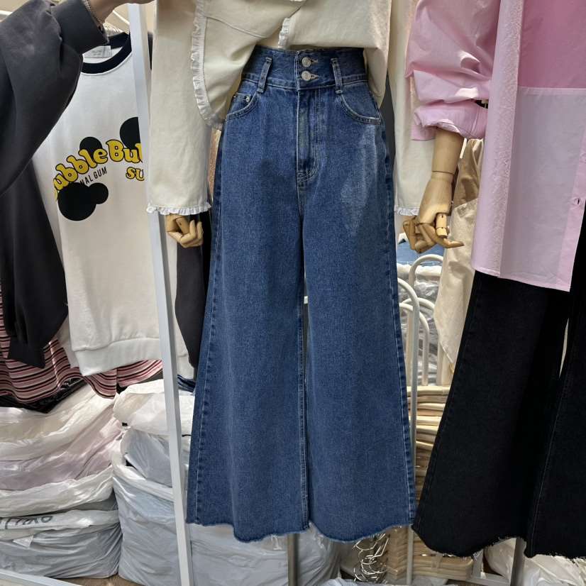 DELLING東大門實拍女士新品推薦熱賣真品26春夏牛仔褲春款開衩DELLING牛仔褲