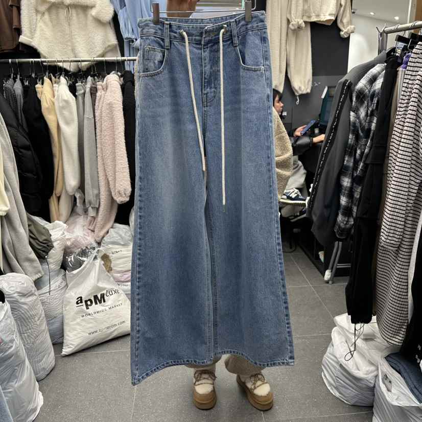 A-DEL東大門代購女裝新款休閑26春夏真品推薦牛仔褲春款A-DEL牛仔褲