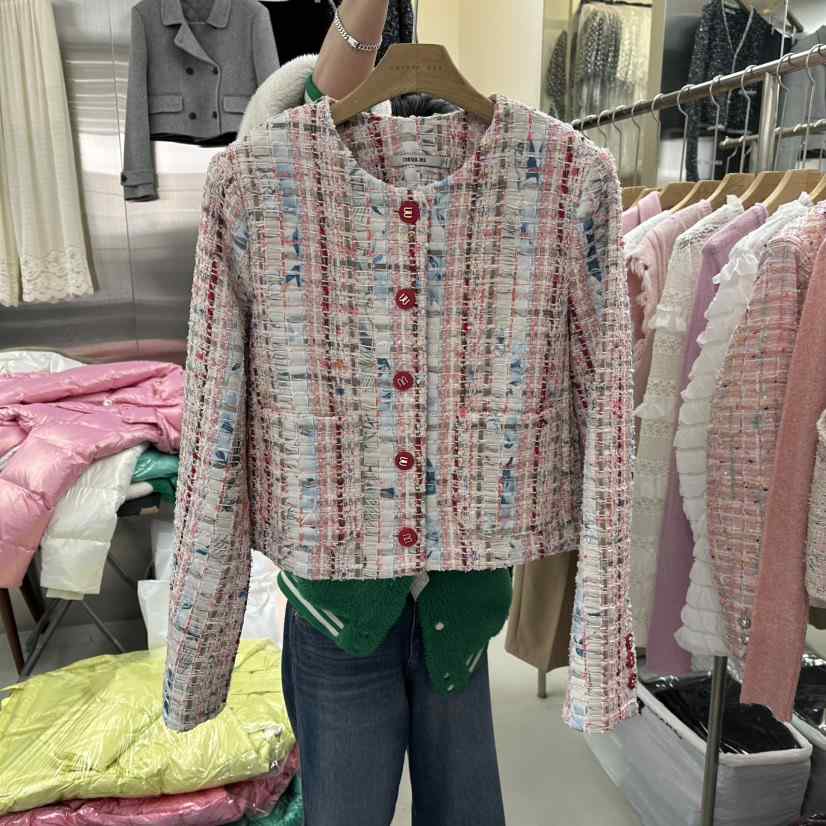 CORNER東大門直郵女裝新款熱賣休閑26春夏夾克粗花呢春款CORNER.302夾克