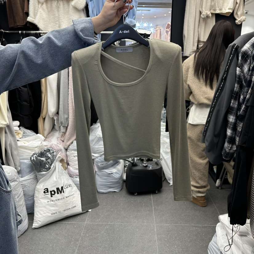 A-DEL韓國代購女士新品26春夏真品時尚熱賣休閑長袖T恤春款A-DEL長袖T恤