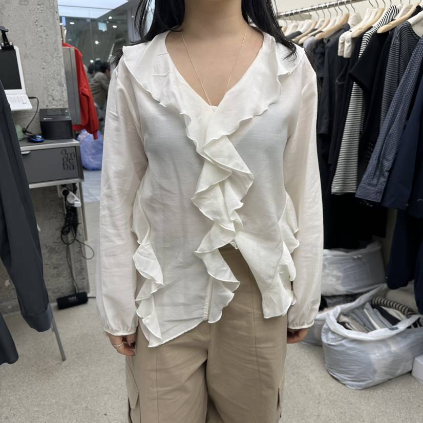 AMOEBA韓國直郵女裝新品職業休閑熱賣人氣襯衫蕾絲衫春款AMOEBA襯衫/蕾絲衫