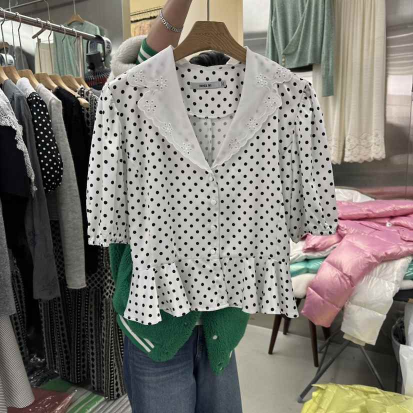 CORNER東大門直郵女裝新品休閑26春夏職業襯衫蕾絲衫春款CORNER.302襯衫/蕾絲衫