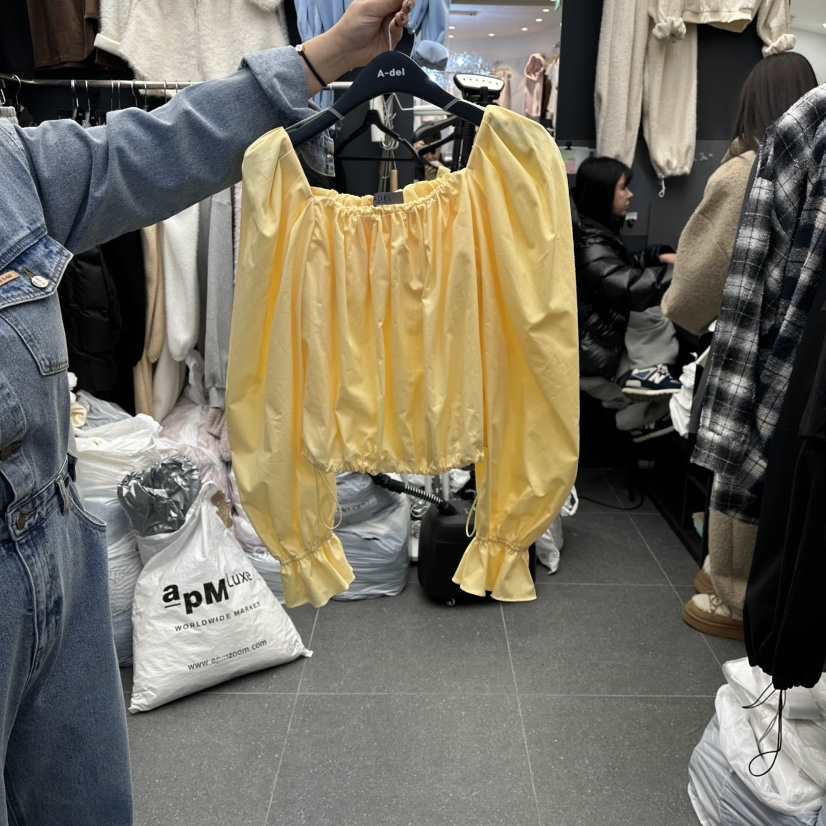 A-DEL韓國直郵女裝新款職業真品休閑人氣襯衫蕾絲衫春款A-DEL襯衫/蕾絲衫