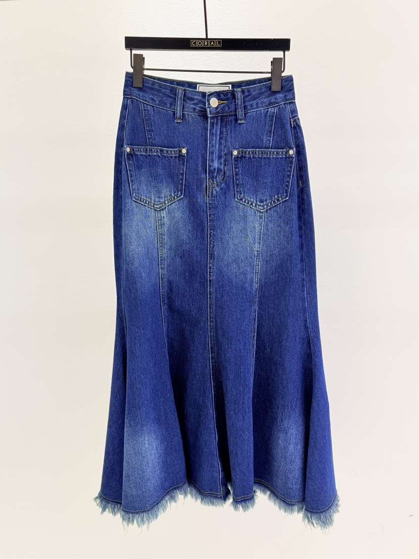 CORAL東大門實拍女裝新品推薦人氣休閑真品26春夏長裙口袋CORAL長裙