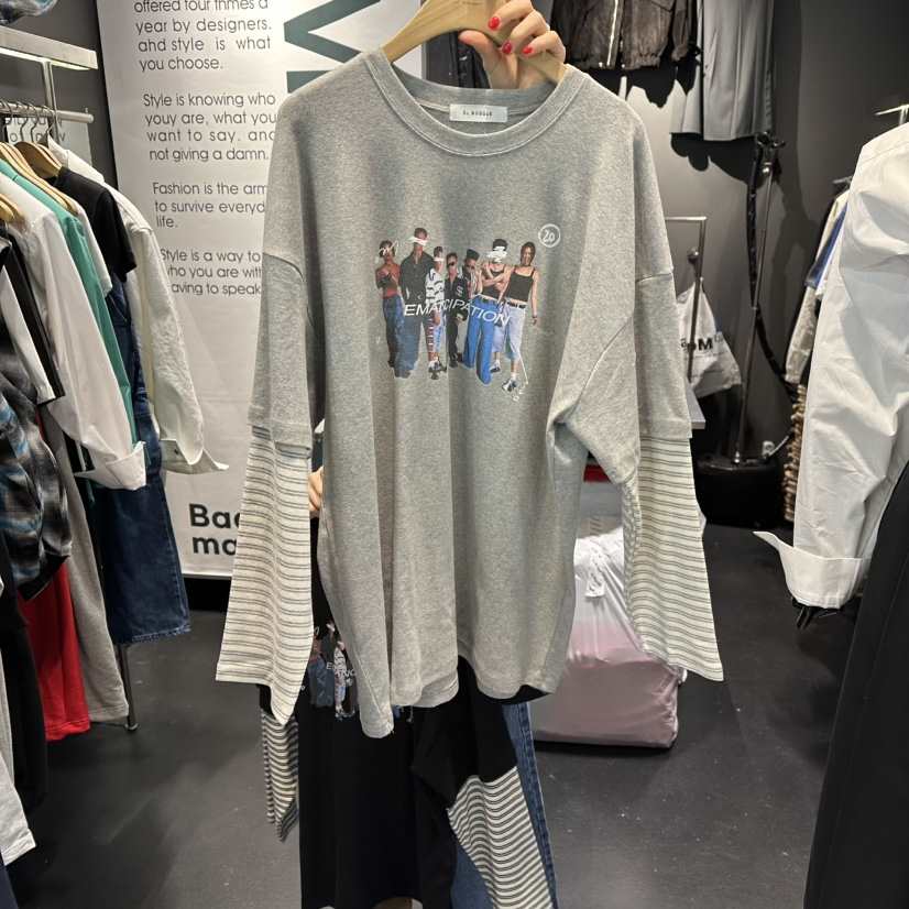 EL BOSQUE東大門代購女士新款休閑熱賣推薦真品長袖T恤春款EL BOSQUE長袖T恤