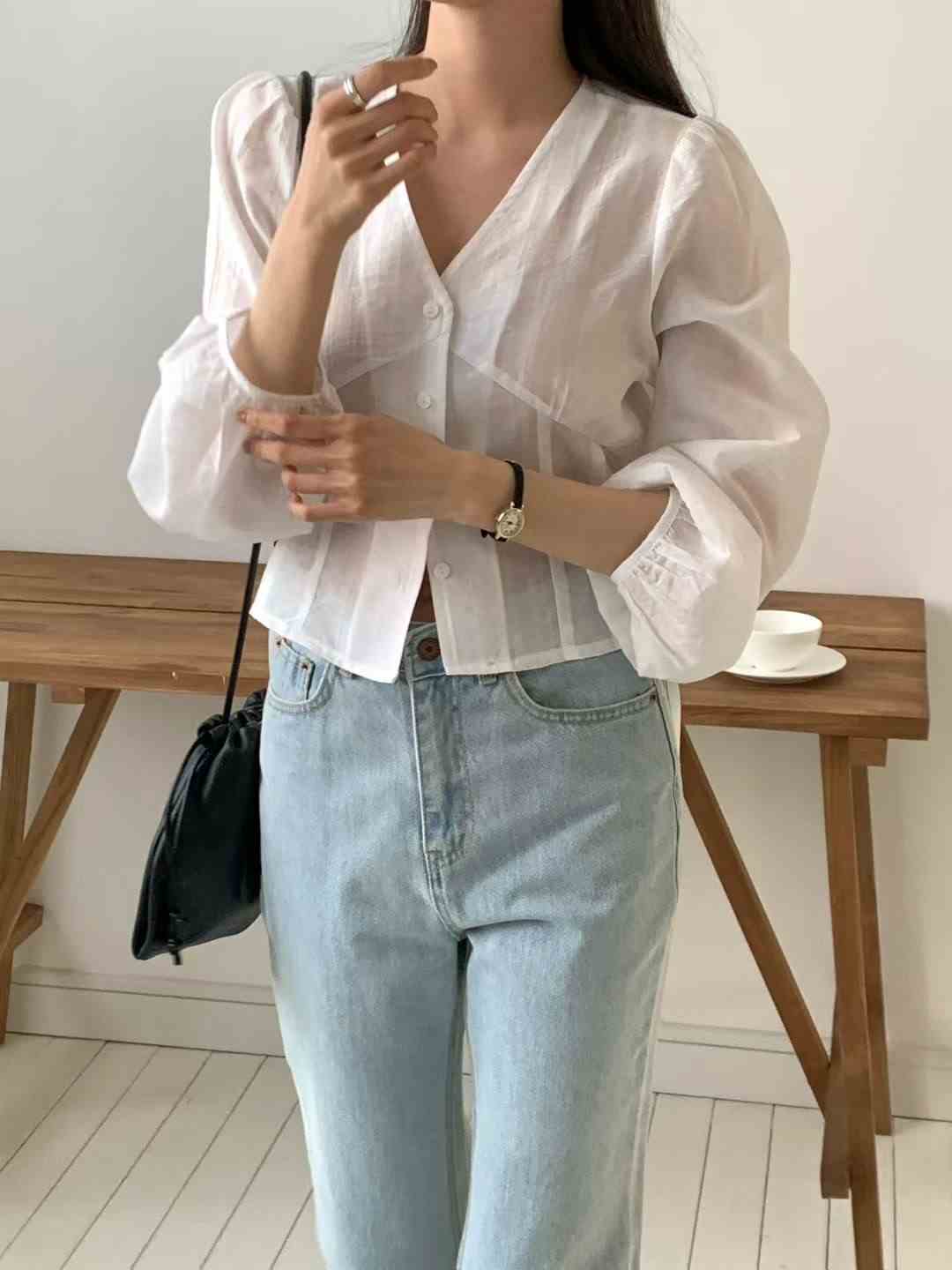 THE ZOA東大門實拍女裝新品時尚休閑真品職業襯衫蕾絲衫THE ZOA襯衫/蕾絲衫